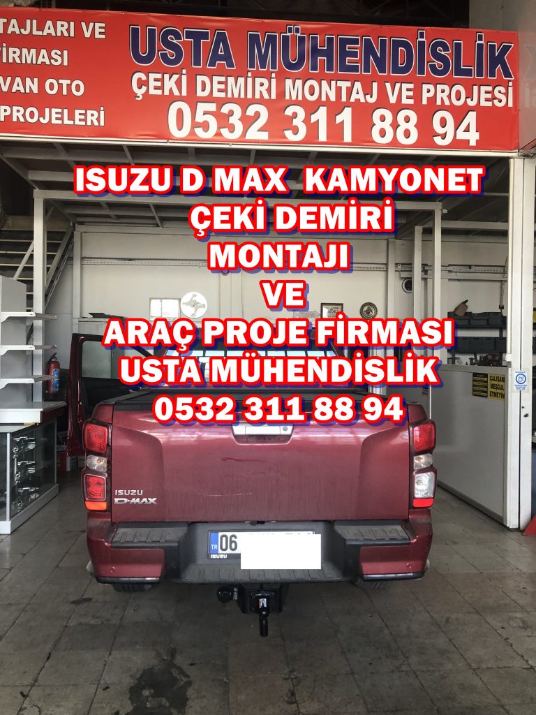 SUZU D MAX kamyonet Çeki Demiri Takma montajı ve araç proje firması Ankara usta mühendislik 05323118894