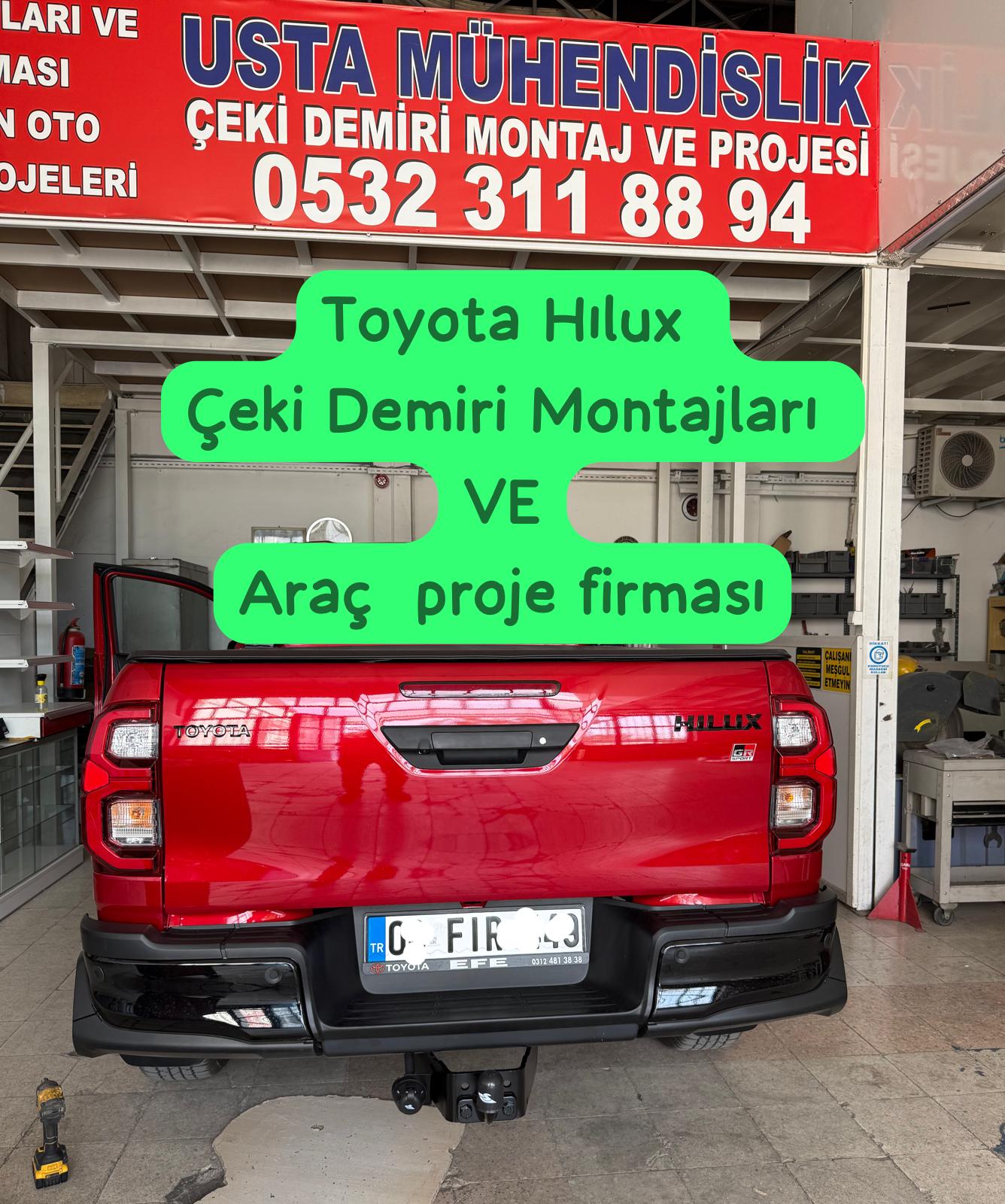 toyota hılux çeki demiri takma montajı ve araç proje firması ankaraUSTA MÜHENDİSLİK
05323118894