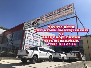 toyota hılux PICK UP KAMYONET ARAÇLARA çeki demiri takma montajı ve araç proje firması ankara USTA MÜHENDİSLİK 05323118894