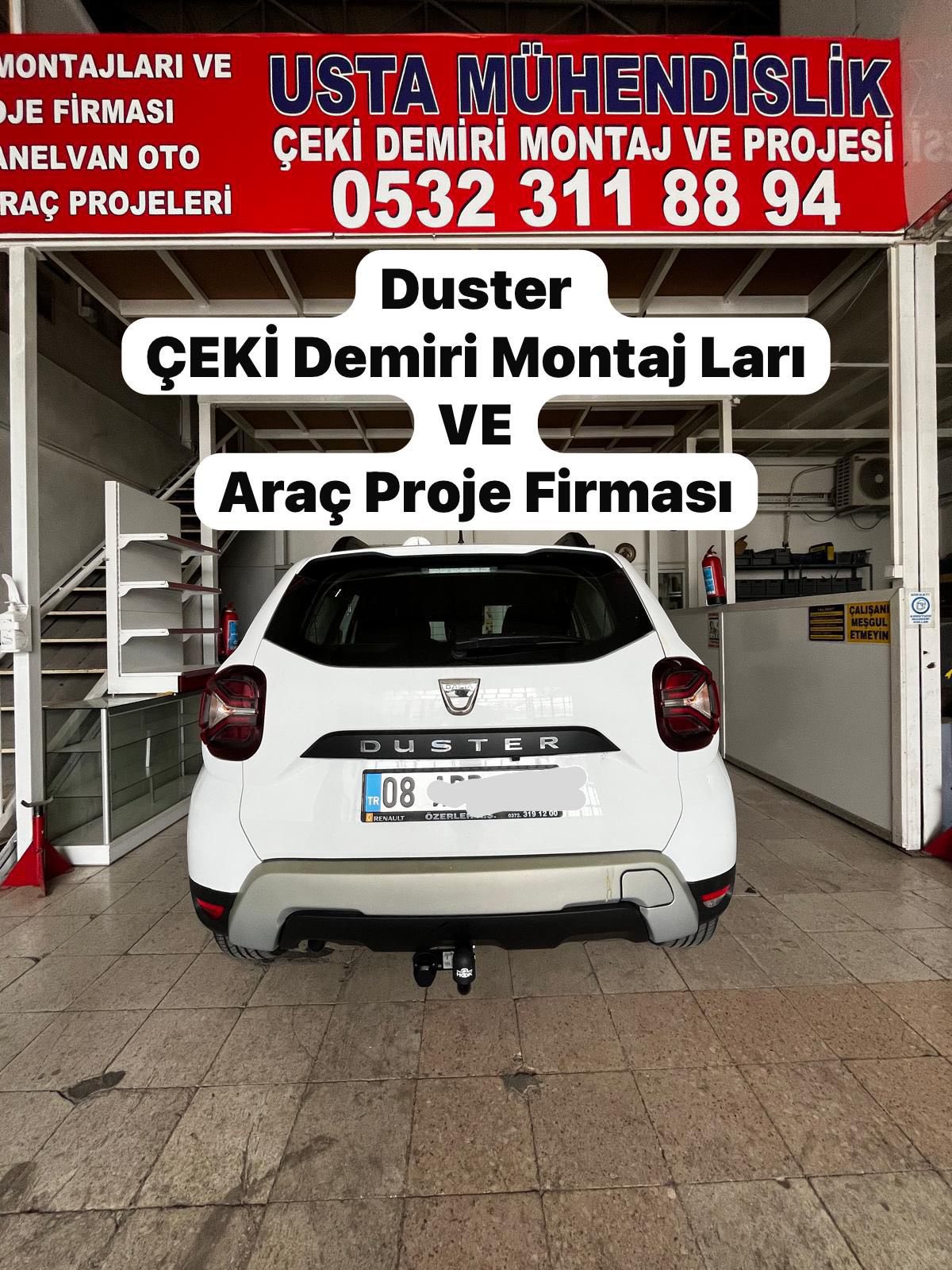 dacıa duster çeki demiri takma montajı ve araç proje firması ankarausta mühendislik 05323118894
