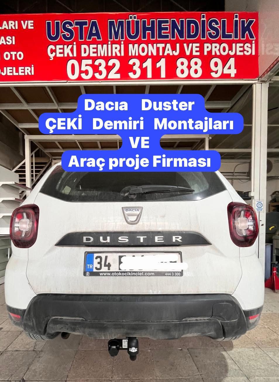 dacıa duster çeki demiri takma montajı ve araç proje firması ankarausta mühendislik 05323118894