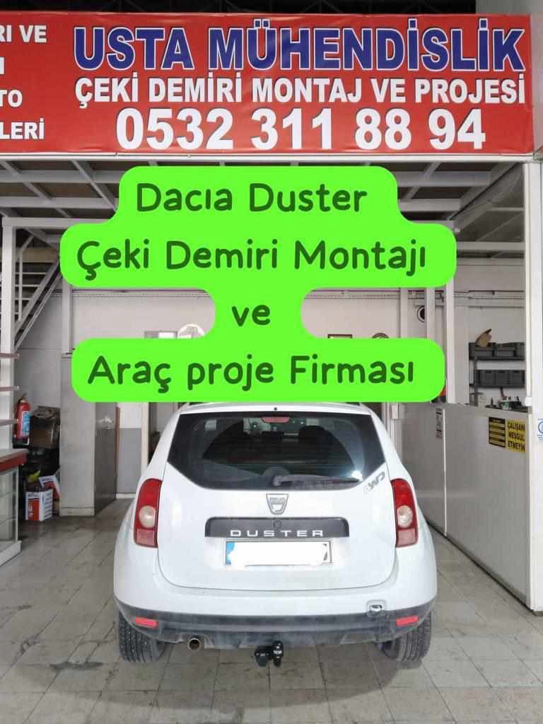 dacıa duster çeki demiri takma montajı ve araç proje firması ankarausta mühendislik 05323118894