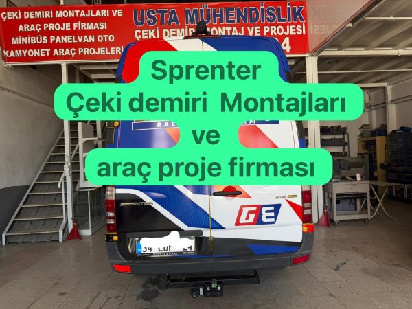 Mercedes Sprenter Çeki demiri takma montajı ve araç proje firması usta mühendislik ankara ostimde 05323118894