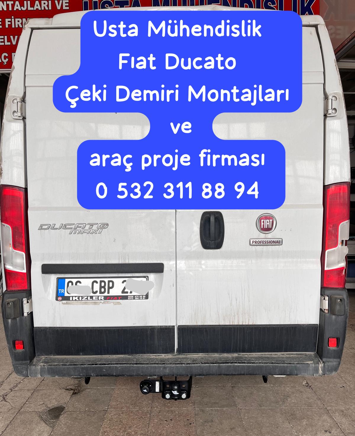 fıat ducato kamyonet Çeki demiri takma motajı ve araç proje firması ankara usta mühendislik 05323118894