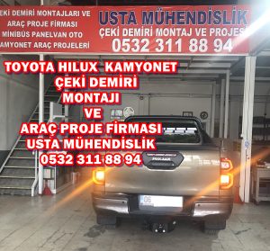 toyota hılux çeki demiri ankara çeki demiri takma montajı fiayatı maliyeti araç projesi ankara USTA MÜHENDİSLİK 05323118894
