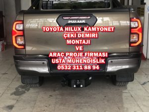 toyota hılux çeki demiri ankara çeki demiri takma montajı fiayatı maliyeti araç projesi ankara USTA MÜHENDİSLİK 05323118894
