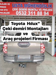 toyota hılux çeki demiri ankara çeki demiri takma montajı fiayatı maliyeti araç projesi ankara USTA MÜHENDİSLİK 05323118894