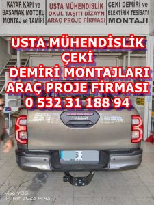 toyota hılux çeki demiri ankara çeki demiri takma montajı fiayatı maliyeti araç projesi ankara USTA MÜHENDİSLİK