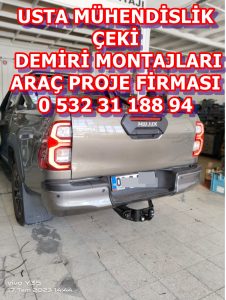 toyota hılux çeki demiri ankara çeki demiri takma montajı fiayatı maliyeti araç projesi ankara USTA MÜHENDİSLİK 05323118894
