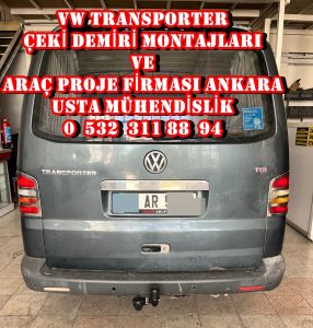 volswagen TRANSPORTER Çeki demiri takma motajı ve araç proje firması ankara usta mühendislik 05323118894